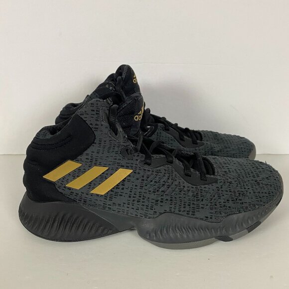 Adidas Mad Bounce Basketball Shoes Sneaker Mens Size 8 Black Gold B41870 - Picture 1 of 14